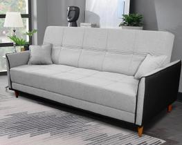 Sofá Cama Sérvia 2,00m Cinza Bouclê - King House