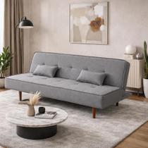 Sofá Cama Silver 2 Estágios 3 Lugares - Linho Sofá Cama Silver 2 Estágios 3 Lugares - Linho