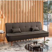 Sofá Cama Silver 3 Lugares Reclinável Suede Marrom 1,92 - Star Confort Sofá Cama Silver 3 Lugares Reclinável Suede Marrom 1,92 - Star Confort