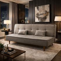 Sofá Cama Silver Linho Carvalho 1,92 - Star Confort Sofá Cama Silver Linho Carvalho 1,92 - Star Confort