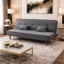 Sofá Cama Silver Linho Cinza Grafite 1,92 - Star Confort Sofá Cama Silver Linho Cinza Grafite 1,92 - Star Confort