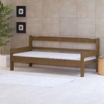 Sofá cama solteiro de madeira maciça Nemargi Imbuia