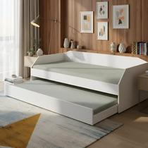 Sofá Cama Solteiro Duo com Cama Auxiliar em Mdf Reforçado 15mm Branco Sofá Cama Solteiro Duo com Cama Auxiliar em Mdf Reforçado 15mm Branco