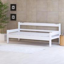 Sofá Cama Solteiro Madeira Maciça Reforçada Esmeralda Branco Sofá Cama Solteiro Madeira Maciça Reforçada Esmeralda Branco