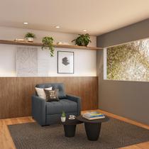 Sofá-Cama Solteiro Miguel Veludo Cinza