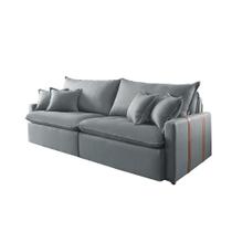 Sofá Cama Star 05 1,80m Molas Ensacadas Design Clean e 4 Almofadas Fibra Siliconada