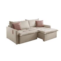 Sofá Cama Star 31 2,10m Em Linho Moderno Encosto de Fibra Estilo Clean Espuma Alta Densidade