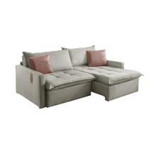 Sofá Cama Star 31 2,70 Metros Moderno Sem Caixa Estilo Clean Espuma D28 e 4 Almofadas