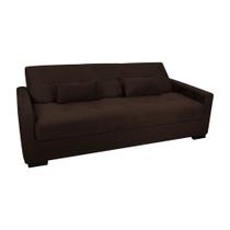 Sofá Cama Tone 203cm Reclinável Manual Suede Marrom - Sallar Home Sofá Cama Tone 203cm Reclinável Manual Suede Marrom - Sallar Home