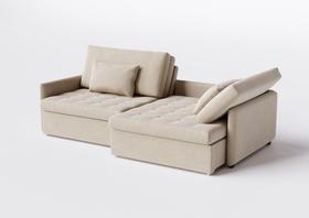 Sofá Cama Udine Linho Bege Sofá Cama Udine Linho Bege