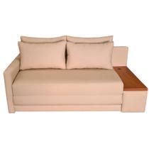 Sofá Cama USB com Tampo Lateral Direito Tecido Acquablock Medida 180cm