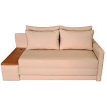 Sofá Cama USB com Tampo Lateral Esquerdo Tecido Acquablock Medida 180cm