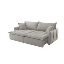 Sofá Cama Veludo em Madeira Eucalipto 280cm Braço 20cm Arizona Meu Sofá Online