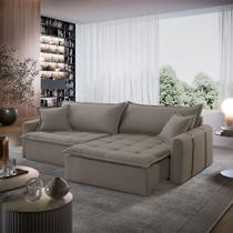 Sofá Cama Veludo em Madeira Eucalipto 280cm Braço 20cm Arizona Meu Sofá Online Sofá Cama Veludo em Madeira Eucalipto 280cm Braço 20cm Arizona Meu Sofá Online