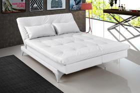 Sofá Cama Versátil Pés de Alumínio Sintético D33 Sofá Cama Versátil Pés de Alumínio Sintético D33