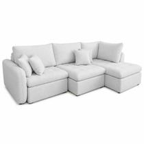 Sofá Cama Vibe em Linho 295cm com Chaise e Molas Ensacadas Retrátil 6 Lugares Dora Bela Cor Cinza Sofá Cama Vibe em Linho 295cm com Chaise e Molas Ensacadas Retrátil 6 Lugares Dora Bela Cor Cinza