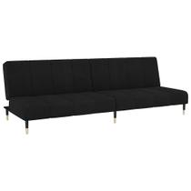 Sofá-cama VidaXL Black Velvet Loveseat de 2 lugares