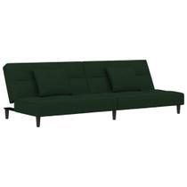 Sofá-cama VidaXL de 2 lugares Loveseat Dark Green Velvet Sofá-cama VidaXL de 2 lugares Loveseat Dark Green Velvet