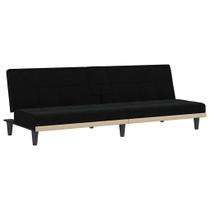 Sofá-cama vidaXL Versatile Preto com porta-copos ajustáveis Sofá-cama vidaXL Versatile Preto com porta-copos ajustáveis