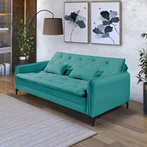 Sofa Cama Yara 3 Lugares Reclinavel Suede Moderno