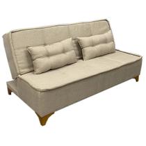 Sofá Cama Zayn 2 Lugares Tecido Linho 186cm Boareto Cor Bege Sofá Cama Zayn 2 Lugares Tecido Linho 186cm Boareto Cor Bege