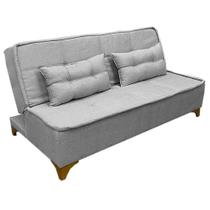 Sofá Cama Zayn em Veludo 2 Lugares 186cm Boareto Cor Cinza Sofá Cama Zayn em Veludo 2 Lugares 186cm Boareto Cor Cinza