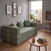 Sofá Cama Zennit Na Caixa Modular Confortável Decorativo