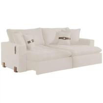 Sofá Cama Zeus 200cm 3 Lugares Retrátil e Reclinável Tecido Linho Innove Cor Cru Sofá Cama Zeus 200cm 3 Lugares Retrátil e Reclinável Tecido Linho Innove Cor Cru