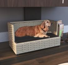 Sofá Caminha Pets Comfort Retangular Estofamento Impermeável Junco Areia