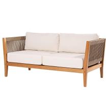 Sofa Cannes 02 Lugares Acquablock Cru Base Verniz Mel - 72209