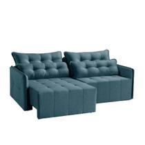 Sofá Cannes Retrátil e Reclinável com Molas 2,36m