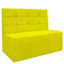 Sofá Canto Alemão Veludo Amarelo - Montanaris Decor Sofá Canto Alemão Veludo Amarelo - Montanaris Decor