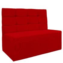 Sofá Canto Alemão Veludo Vermelho - Montanaris Decor