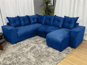 Sofá Canto Azul 410 Modelo Áustria