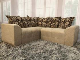 Sofá Canto Bege com Floral 602/425 Belo