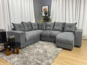 Sofá Canto Cinza 605 Áustria