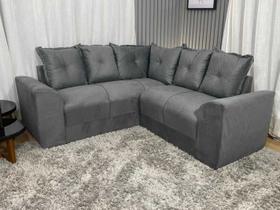 Sofá Canto Cinza 605 Belo