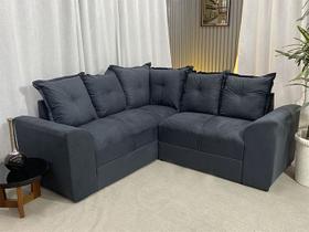 Sofá Canto Cinza Chumbo 606 Belo Sofá Canto Cinza Chumbo 606 Belo