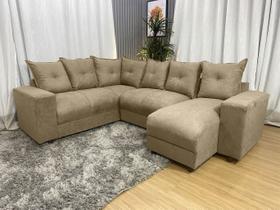 Sofá Canto Compacto e Confortável Bege 607 Áustria