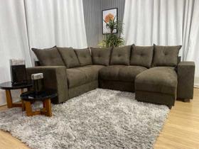 Sofá Canto Compacto e Confortável Marrom 603 Áustria