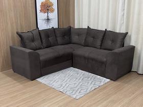 Sofá Canto Marrom Escuro 503 Belo Sofá Canto Marrom Escuro 503 Belo