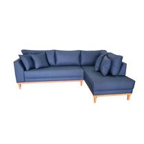 Sofá Canto Pierri 250x180cm Lado Direito Base Madeira Tecido Acquablock