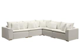 Sofa+ Canto+Pillow Riviera LinhoCreme 2,80x2,80 REC ESTOFADOS