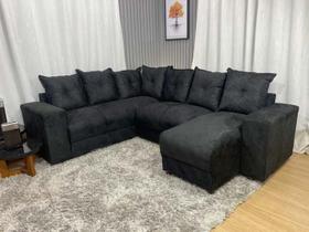 Sofá Canto Preto 601 Áustria