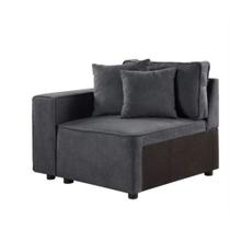 Sofá Casafoyer Silvester Modular em Tecido Cinza Voltado para a Esquerda Sofá Casafoyer Silvester Modular em Tecido Cinza Voltado para a Esquerda