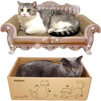 Sofá Cat Scratcher Bed miwoowim Kitty com caixa e almofada Sofá Cat Scratcher Bed miwoowim Kitty com caixa e almofada