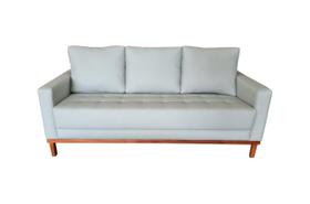 Sofá Catar Tecido Acquablock Pé Base Madeira 200cm