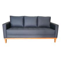 Sofá Catar Tecido Acquablock Pé Base Madeira 200cm
