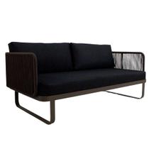 Sofá Catteli Premium em Alumínio Corda Náutica Almofadas Impermeáveis