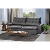 Sofá Ceará Modular 5 Lugares 2.50 MT Retrátil e Reclinável Veludo Sofatec